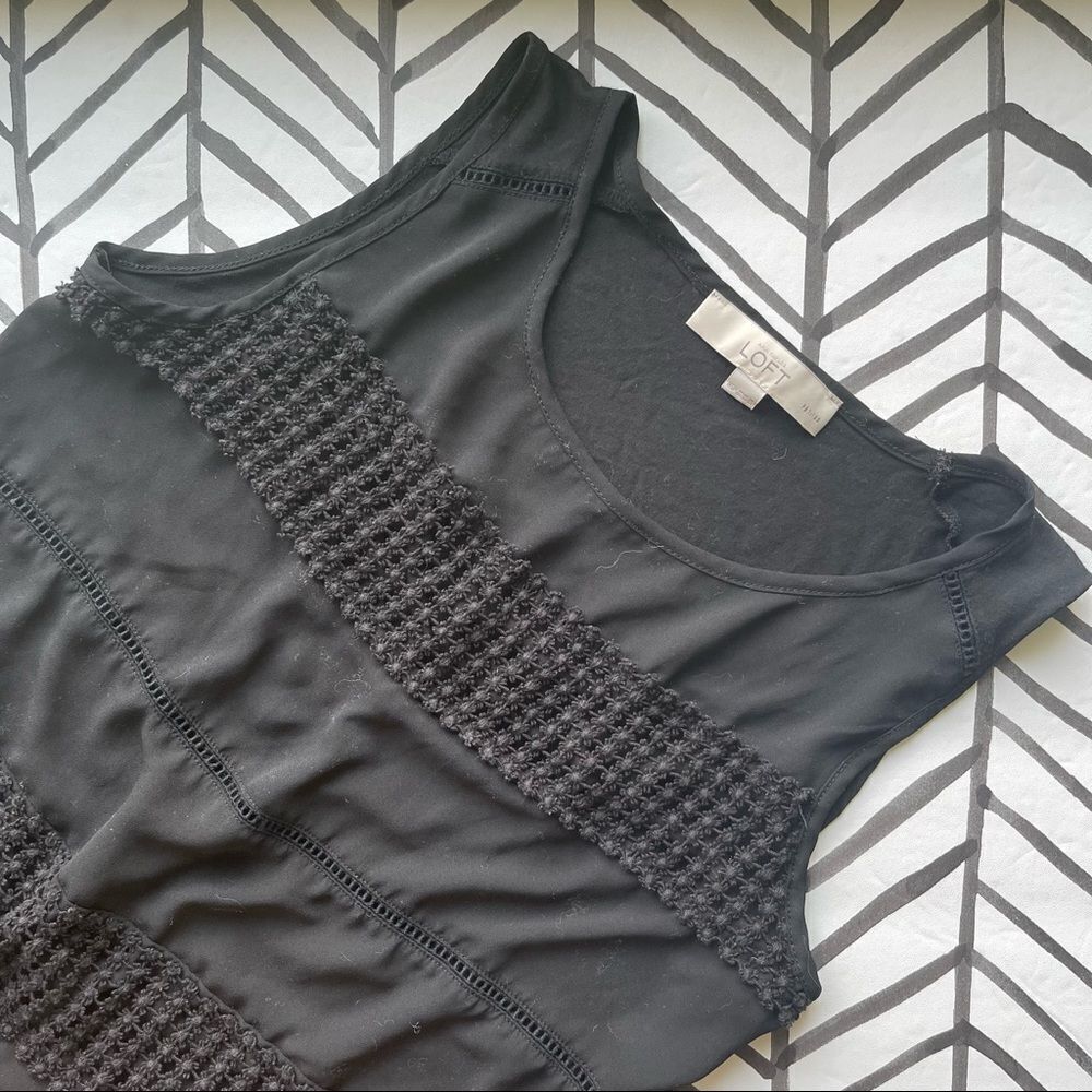 LOFT 3D Lace Black Tank